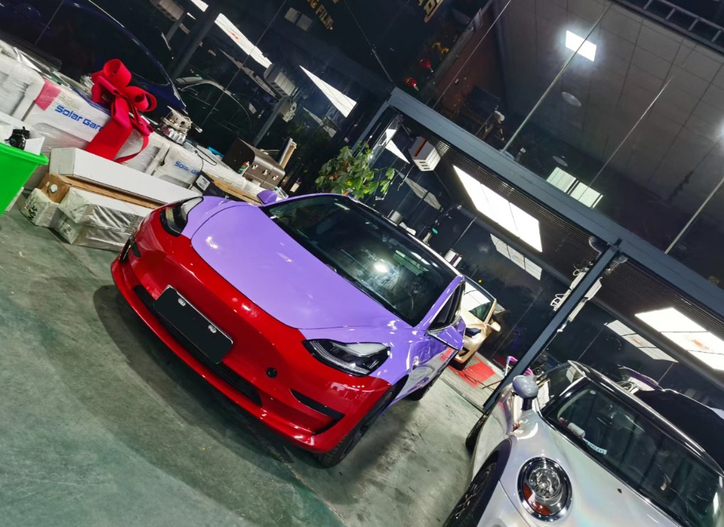 Super Gloss Lavender Purple Car Vinyl Wrap review 2