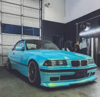  Metallic Neon Ice Blue Car Vinyl Wrap review 1