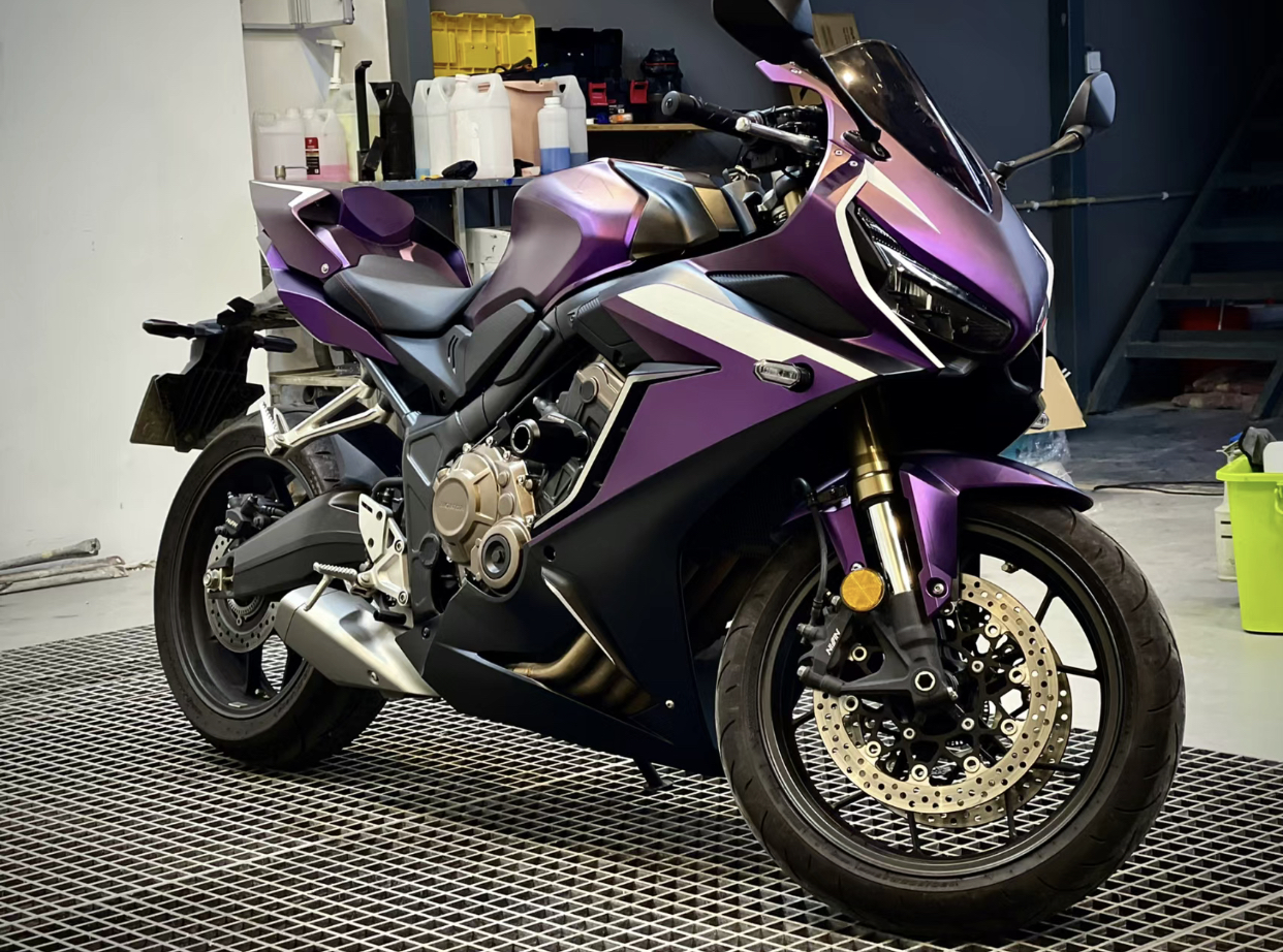 Matte Metallic Purple Car Vinyl Wrap review 3