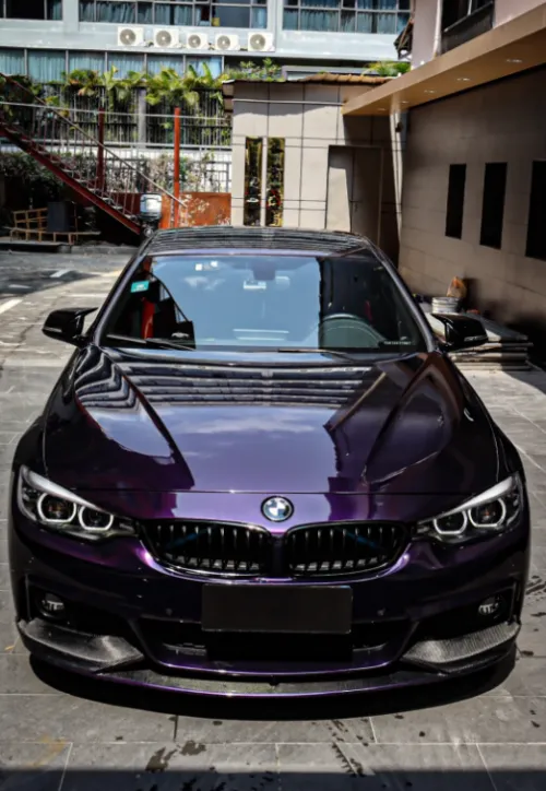 PET Gloss Metallic Midnight Purple Car Vinyl Wrap review 
