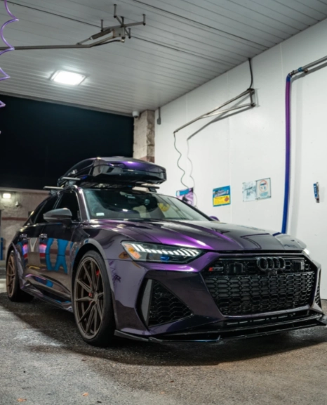 PET Gloss Metallic Midnight Purple Car Vinyl Wrap review 