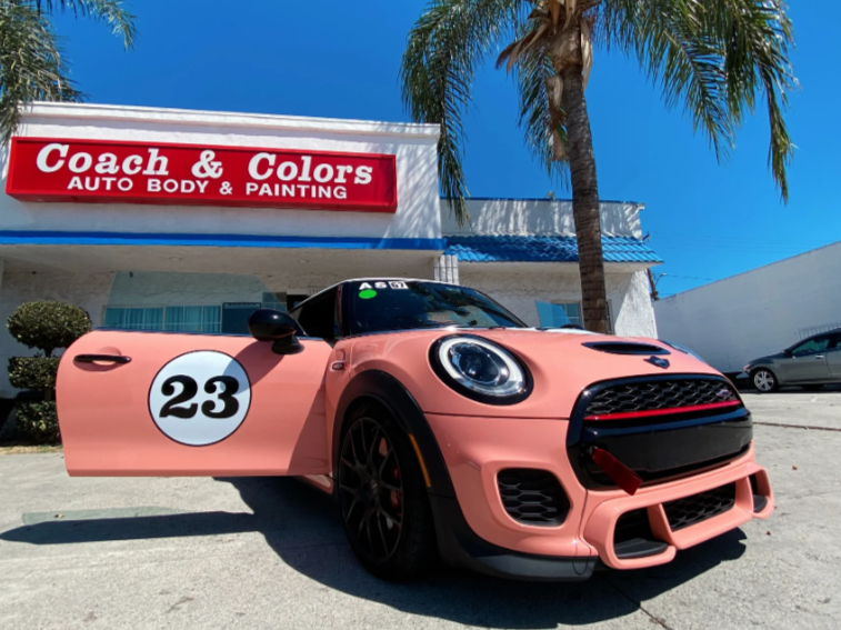 Super Gloss Salmon Pink Car Vinyl Wrap review 1