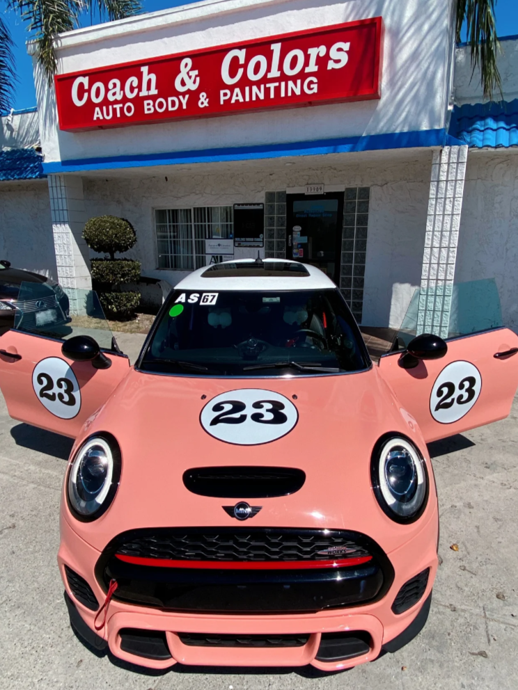 Super Gloss Salmon Pink Car Vinyl Wrap review 2