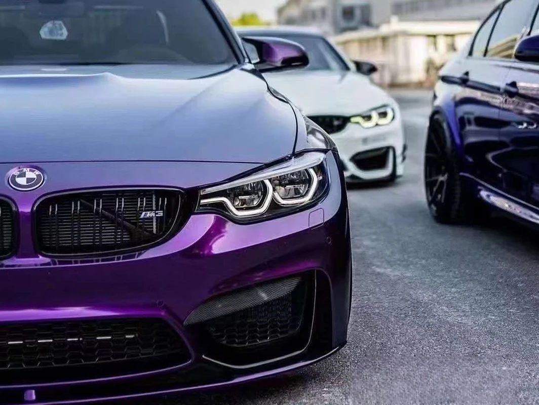 PET Gloss Metallic Midnight Purple Car Vinyl Wrap review 0