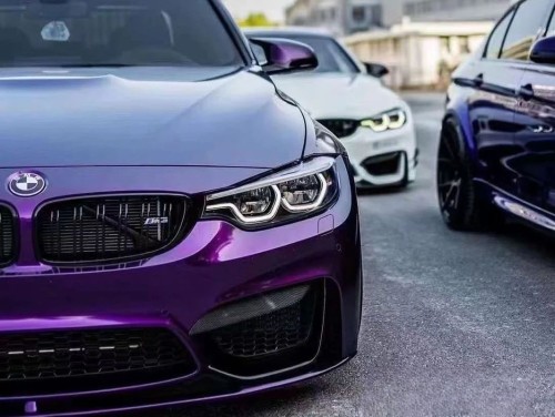 PET Gloss Metallic Midnight Purple Car Vinyl Wrap review 