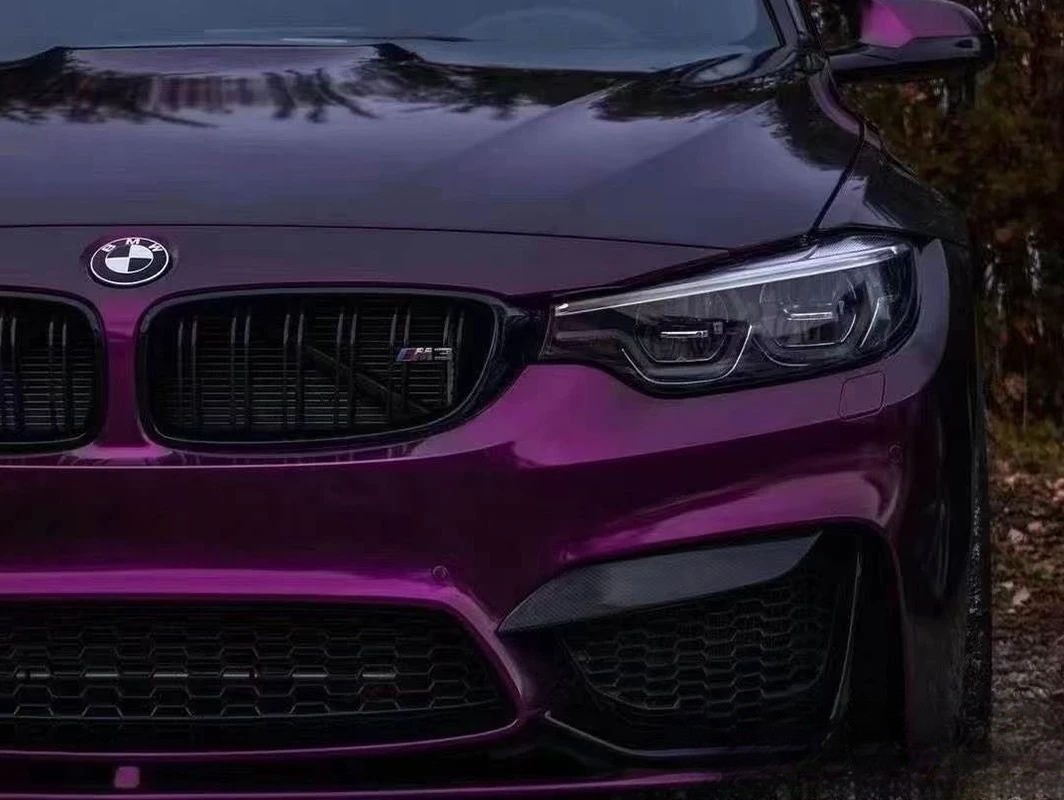 PET Gloss Metallic Midnight Purple Car Vinyl Wrap review 2