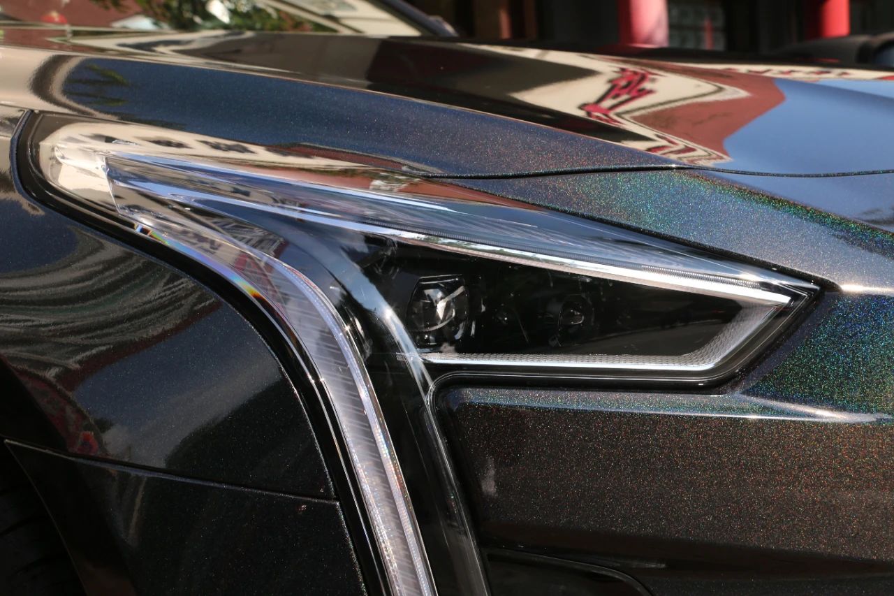 Glossy Laser Black Car Vinyl Wrap review 2