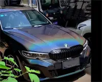 Glossy Laser Black Car Vinyl Wrap review 0