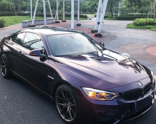 PET Gloss Metallic Midnight Purple Car Vinyl Wrap review 