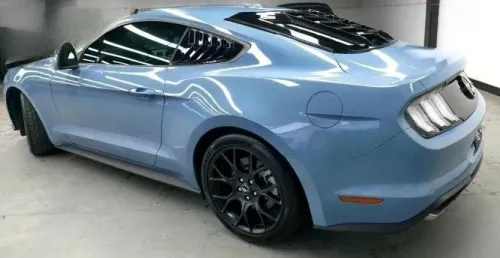 Super Gloss China Blue Car Vinyl Wrap review 