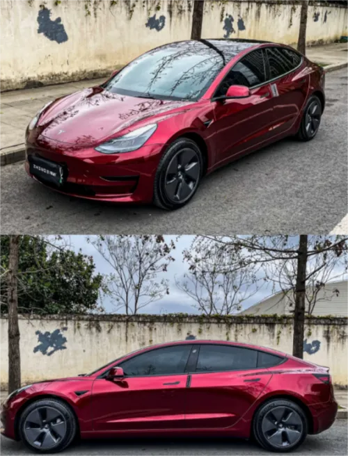  Liquid Metallic Dragon Blood Red Car Vinyl Wrap review 