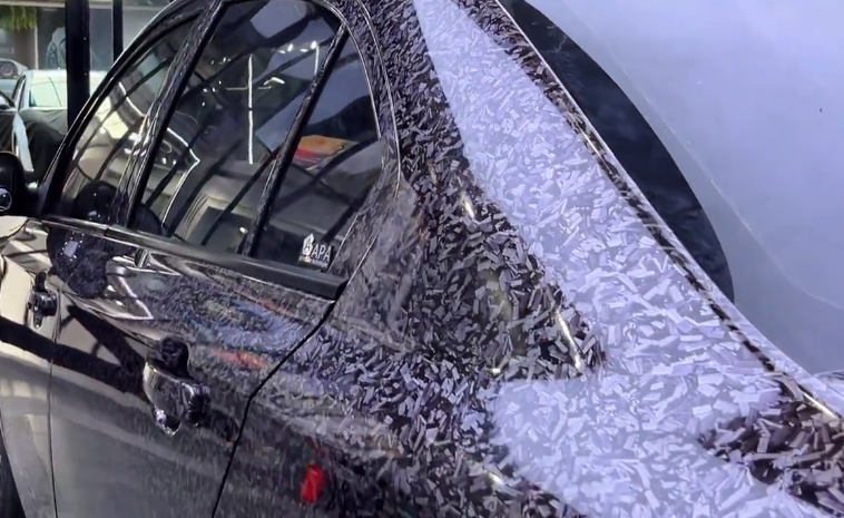 Gloss Black Forged Carbon Car Vinyl Wrap review 0