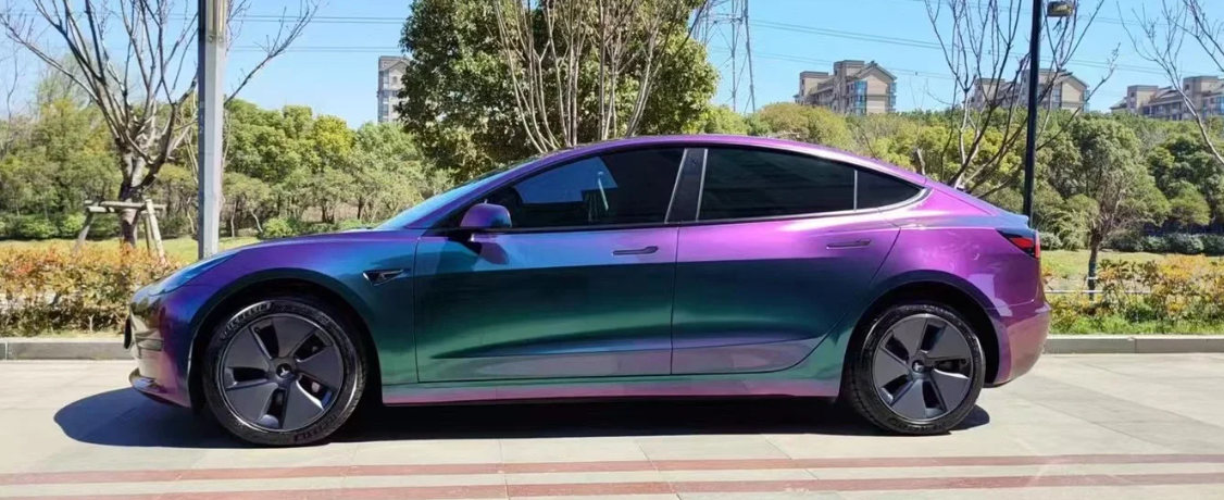 Gloss Metallic Green Galaxy Car Vinyl Wrap review sanith