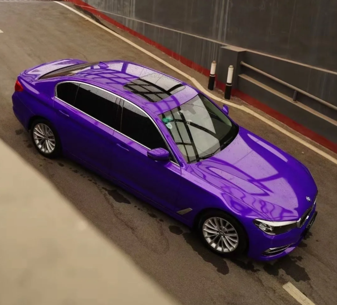 Gloss Metallic Plum Explosion Purple Car Vinyl Wrap review 0