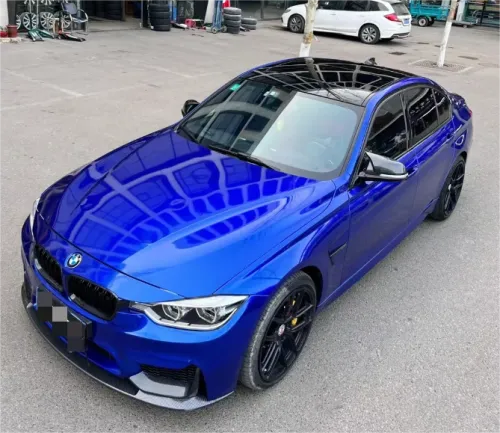 Gloss Metal Paint Blueberry Car Vinyl Wrap review 