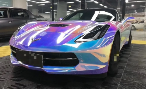 Holographic Chrome Rainbow White Car Vinyl Wrap (Non-Stretchable) review 