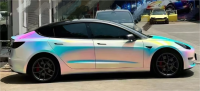 Holographic Chrome Rainbow White Car Vinyl Wrap (Non-Stretchable) review 0
