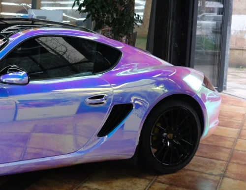 Holographic Chrome Rainbow White Car Vinyl Wrap (Non-Stretchable) review 