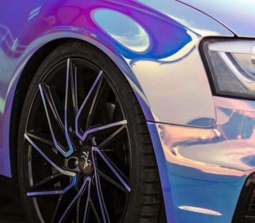 Holographic Chrome Rainbow White Car Vinyl Wrap (Non-Stretchable) review 