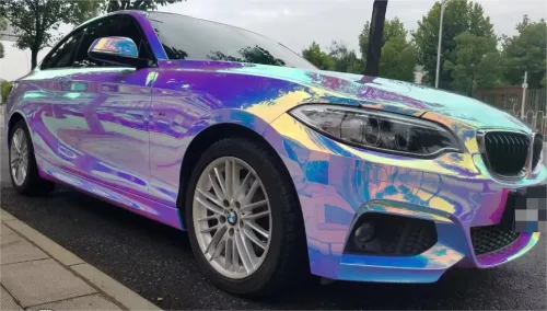 Holographic Chrome Rainbow White Car Vinyl Wrap (Non-Stretchable) review 