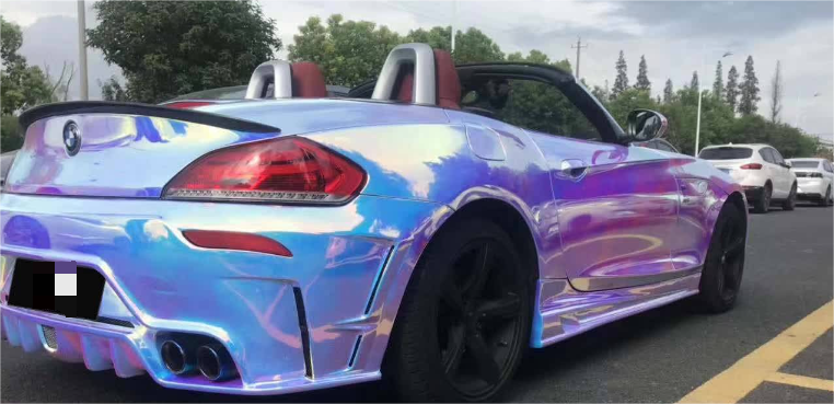 Holographic Chrome Rainbow White Car Vinyl Wrap (Non-Stretchable) review 0