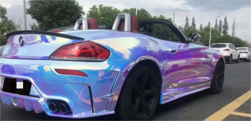 Holographic Chrome Rainbow White Car Vinyl Wrap (Non-Stretchable) review 