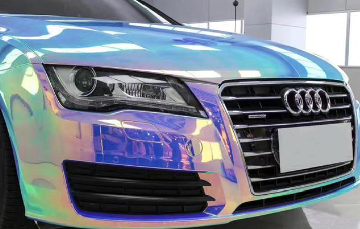 Holographic Chrome Rainbow White Car Vinyl Wrap (Non-Stretchable) review 0