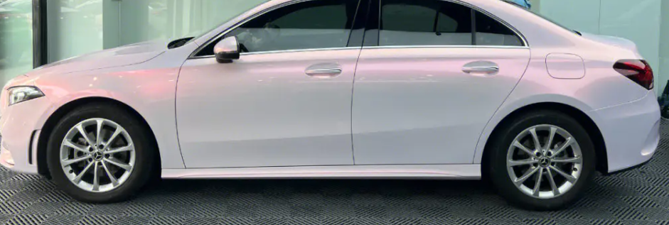 Gloss Metallic Pink to White Car Vinyl Wrap  review 0