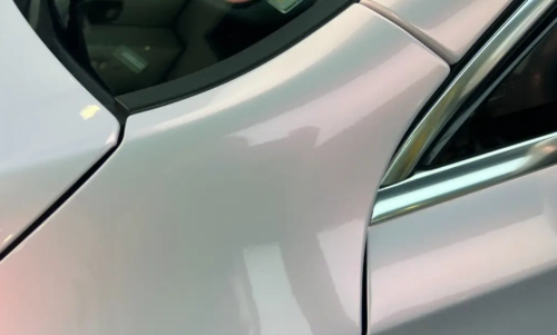 Gloss Metallic Pink to White Car Vinyl Wrap  review 