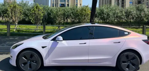  Gloss Metallic Pink to White Car Vinyl Wrap  review 