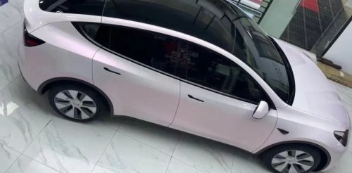 Gloss Metallic Pink to White Car Vinyl Wrap  review 