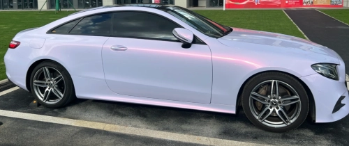 Gloss Metallic Pink to White Car Vinyl Wrap  review 