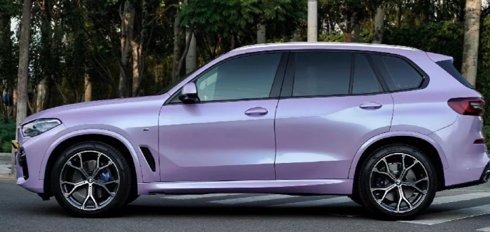 Twin-Color Silver Purple Car Vinyl Wrap  review 0