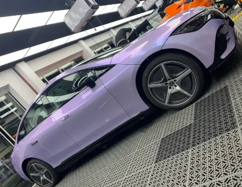 Twin-Color Silver Purple Car Vinyl Wrap  review 