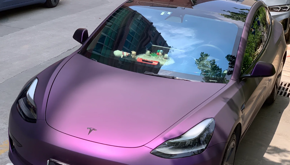 Matte Metallic Purple Car Vinyl Wrap review 0