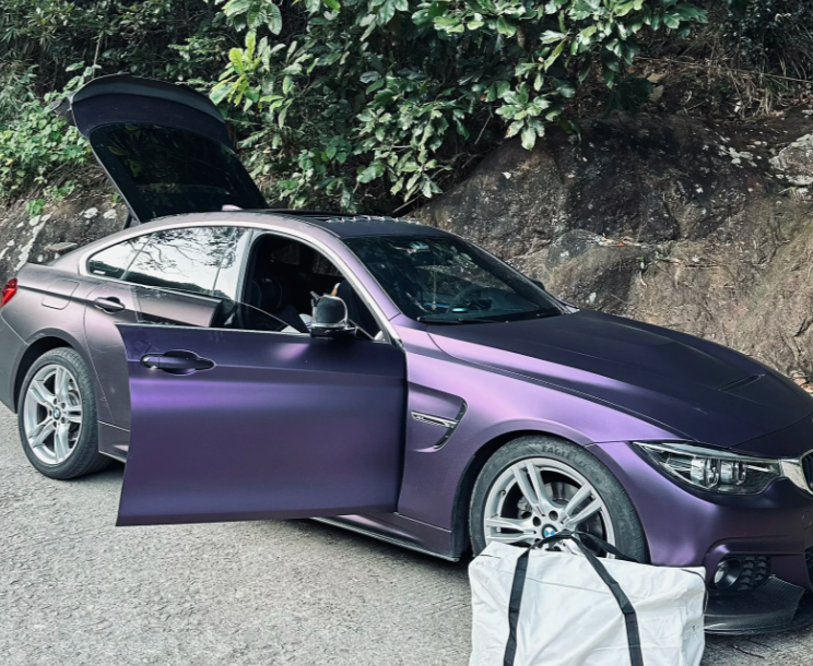 Matte Metallic Purple Car Vinyl Wrap review 0