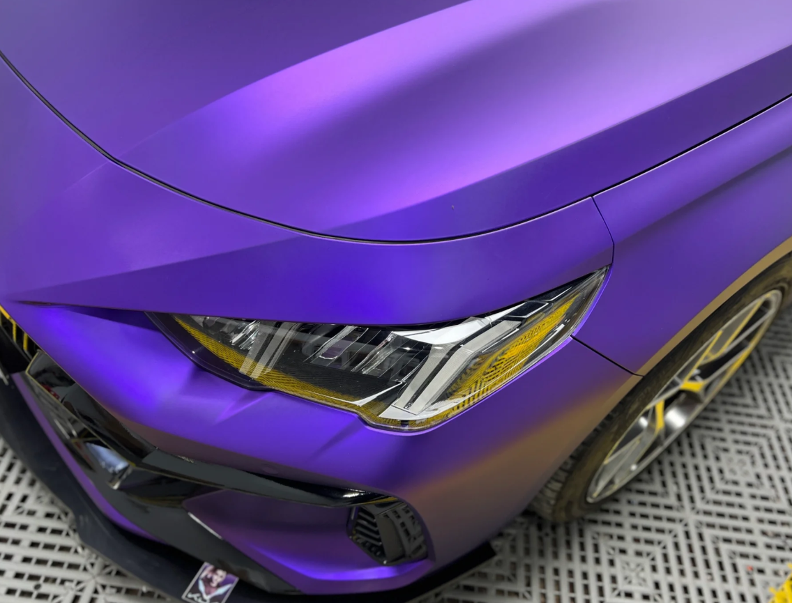 Matte Metallic Purple Car Vinyl Wrap review 0