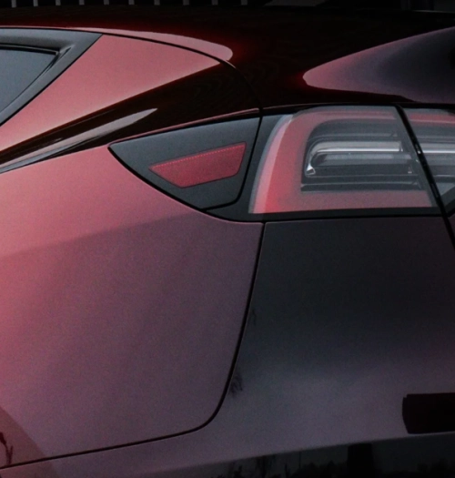 PET Gloss Shifting Red to Black Car Vinyl Wrap review 