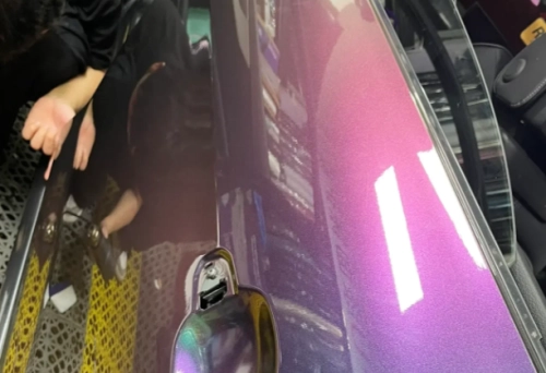 Gloss Metallic Green Galaxy Car Vinyl Wrap review 