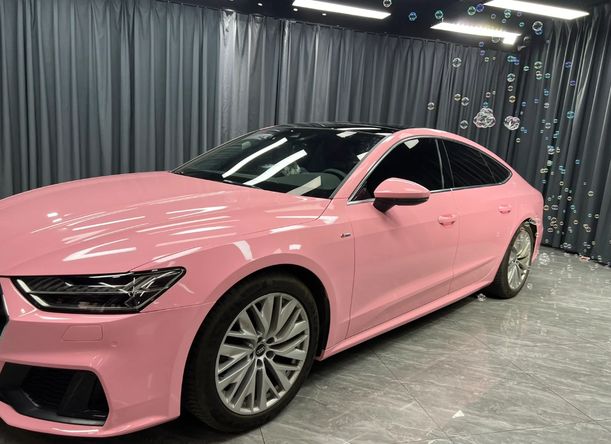 Gloss Rouge Pink Car Vinyl Wrap review 0