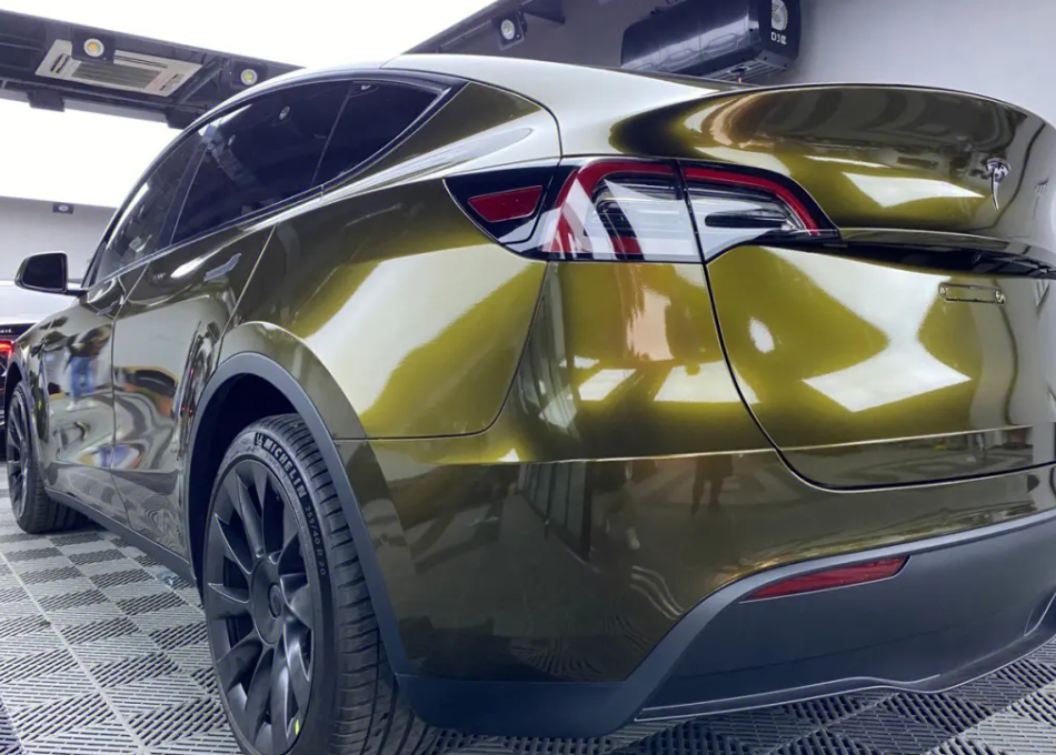 Gloss Metallic Midnight Gold Car Vinyl Wrap review 0