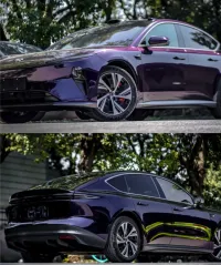 PET Gloss Metallic Midnight Purple Car Vinyl Wrap review 0