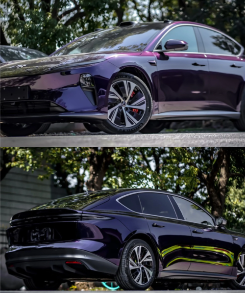PET Gloss Metallic Midnight Purple Car Vinyl Wrap review 