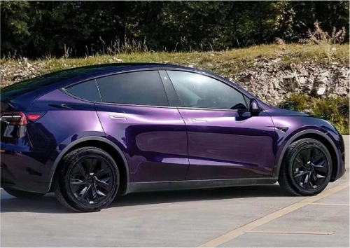 PET Gloss Metallic Midnight Purple Car Vinyl Wrap review 