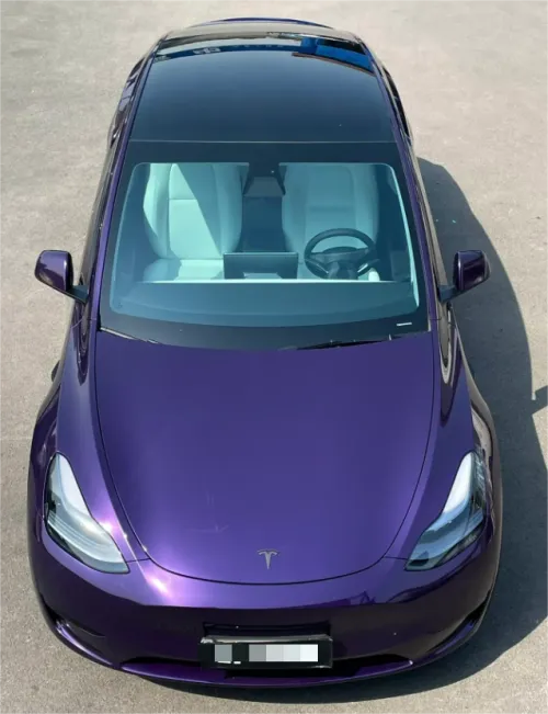 PET Gloss Metallic Twilight Purple Car Vinyl Wrap review 