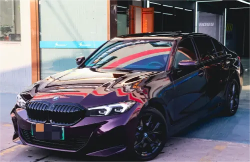 PET Gloss Metallic Twilight Purple Car Vinyl Wrap review 