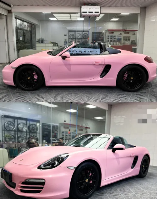  Super Matte Rose Pink Car Vinyl Wrap review 