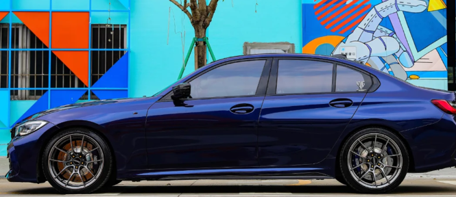 Gloss Metallic Tanzanite Blue Car Vinyl Wrap [BMW OEM Color] review Mike P. 01