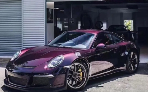 Gloss Metallic Black Rose Car Vinyl Wrap review 