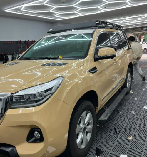  Super Gloss Sandstorm Yellow Desert Yellow Car Vinyl Wrap review 